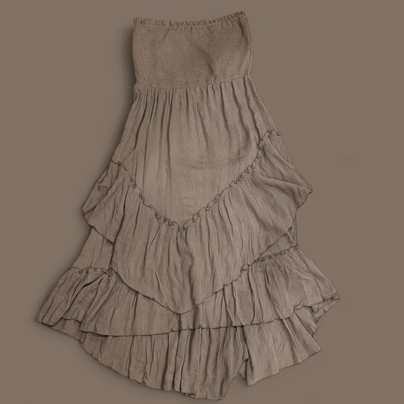 Elegant Mauve Layered Women's Dress - Picture 2 of 8